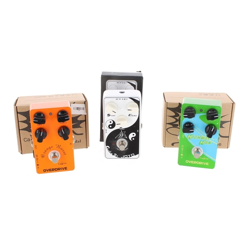 906 - Joyo JiBin Signature Tai Chi overdrive guitar pedal, boxed; together with a Caline Highwayman and a ... 