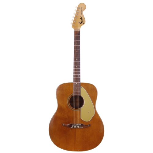 100 - Fender Palomino acoustic guitar, made in USA, circa 1970; Back and sides: mahogany, lacquer cracks, ... 