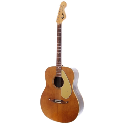 100 - Fender Palomino acoustic guitar, made in USA, circa 1970; Back and sides: mahogany, lacquer cracks, ... 