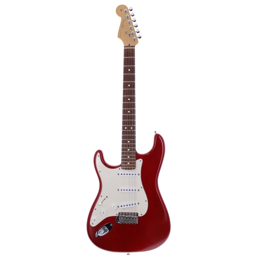 131 - 2004 Fender Highway One Stratocaster left-handed electric guitar, made in USA, ser. no. Z4xxxx4; Bod... 