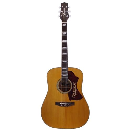 322 - Takamine TE340S Limited Edition electro acoustic guitar, made in Japan; Back and sides: mahogany; To... 