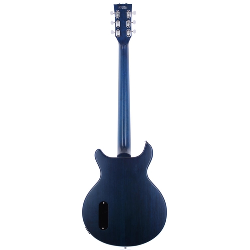 84 - 2021 Harley Benton DC-Junior electric guitar, made in Indonesia; Body: faded blue finish; Neck: good... 