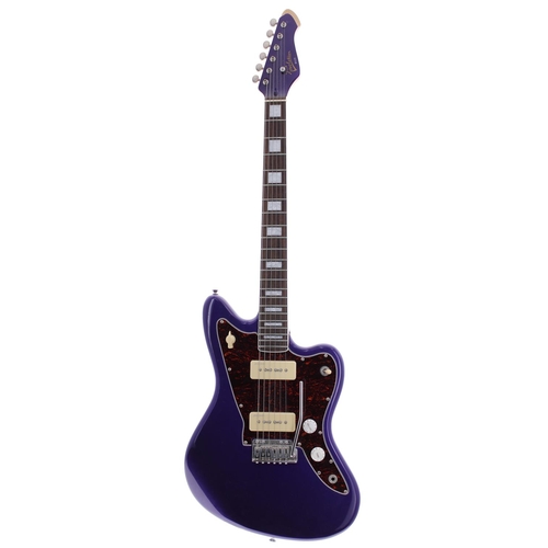 86 - Revelation RVJT electric guitar; Body: metallic purple finish, minor surface marks: Neck: maple; Fre... 