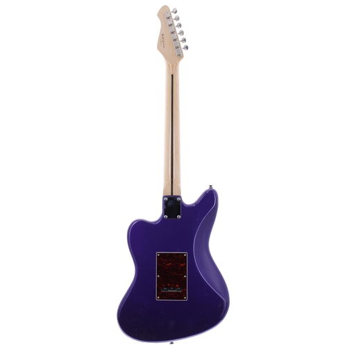 86 - Revelation RVJT electric guitar; Body: metallic purple finish, minor surface marks: Neck: maple; Fre... 