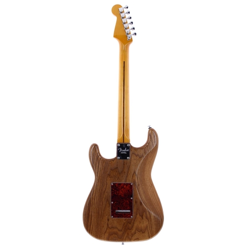 88 - Custom build S type electric guitar comprising single piece natural oiled ash body, rosewood board m... 