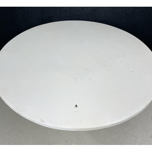 75 - Mid Century Arkana circular white tulip dining table, 55