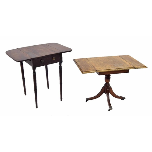 77 - Small Victorian mahogany Pembroke table, 27.5