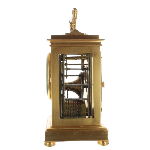 1330 - Fine and rare English ormolu single fusee carriage clock, the 3