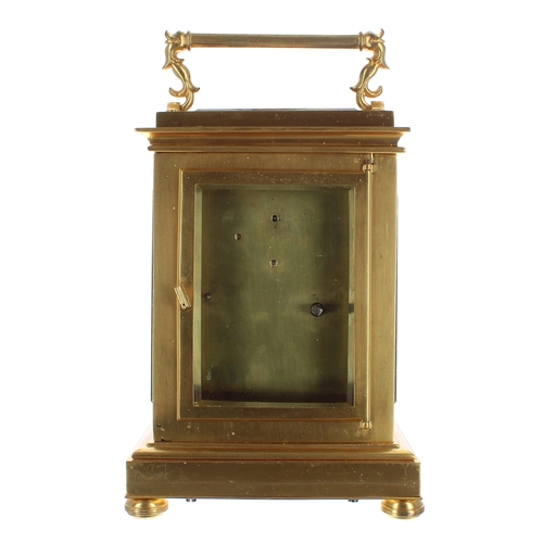 1330 - Fine and rare English ormolu single fusee carriage clock, the 3