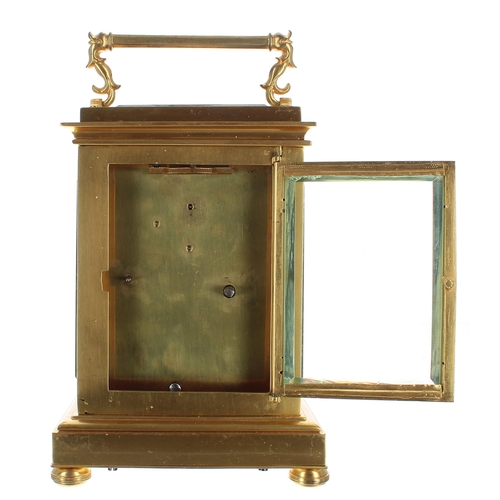 1330 - Fine and rare English ormolu single fusee carriage clock, the 3