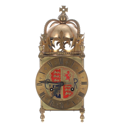 1373 - Rare Special Coronation two train lantern clock designed by Davall & Sons in 1936 for the corona... 