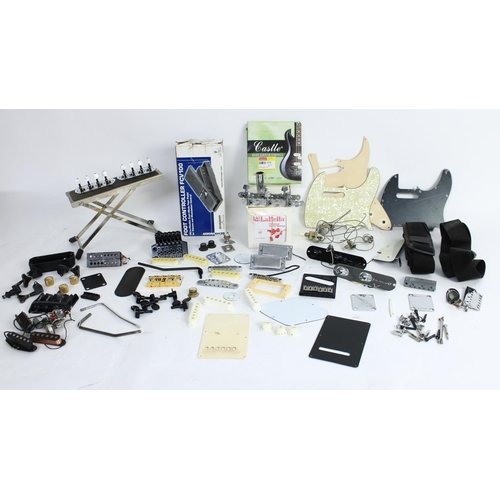 1123 - Selection of guitar spares and accessories to include a Berringer FCV100 foot controller, a guitar s... 