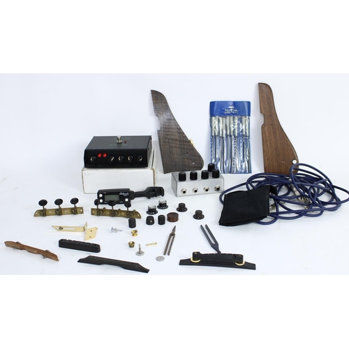 1132 - Selection of guitar spares and accessories to include an Award Session Gordon Giltrap GG10 preamp, a... 