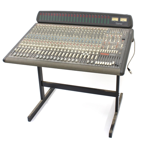 3098 - Soundtracs Topaz Project 8 production console, with signal bridge, operating manual, PSU and stand... 