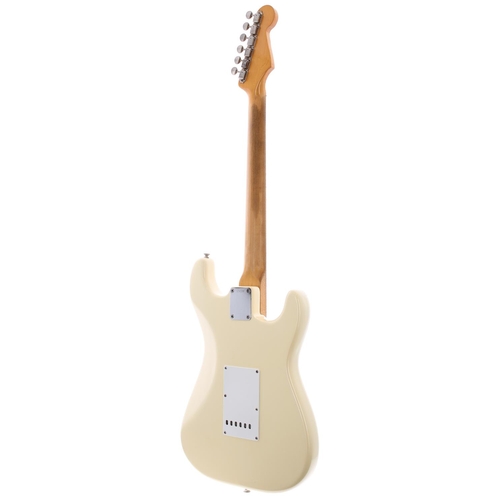 119 - 1964 Fender Stratocaster left-handed electric guitar, made in USA, ser. no. L1xxx2; Body: Olympic wh... 