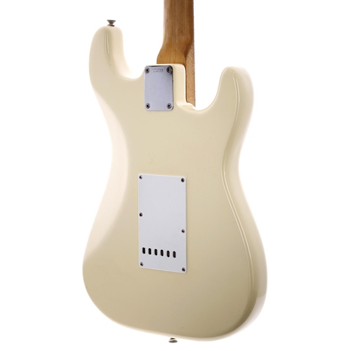 119 - 1964 Fender Stratocaster left-handed electric guitar, made in USA, ser. no. L1xxx2; Body: Olympic wh... 