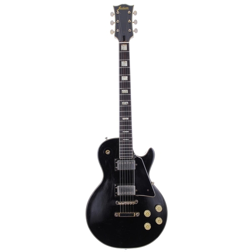 126 - 1970s Jedson LP Type electric guitar, made in Japan, ser. no. 0xxxxx9; Body: black finish, crudely r... 