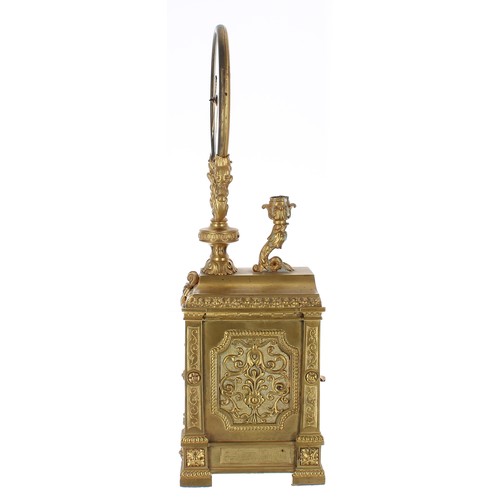 1404 - Fine and unusual ormolu mystery night mantel clock in the manner of Jean Eugene Robert - Houdin of P... 