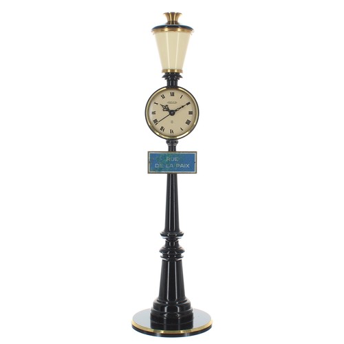 1401 - Jaeger novelty clock timepiece in the form of a lamp post, the 1.75