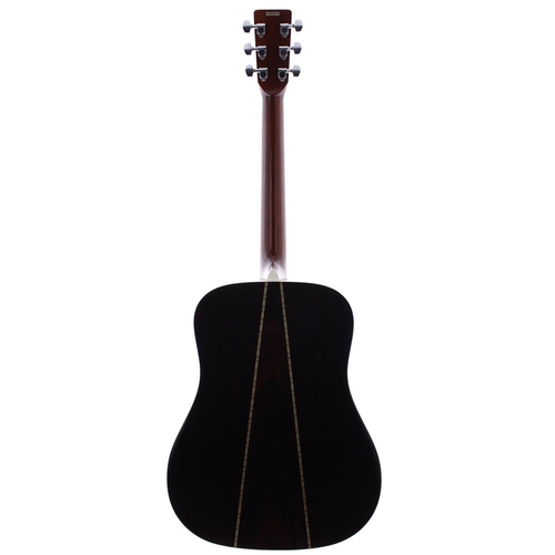 306 - 1970s Kasuga D-400 acoustic guitar, made in Japan; Back and sides: rosewood, surface scratches and a... 