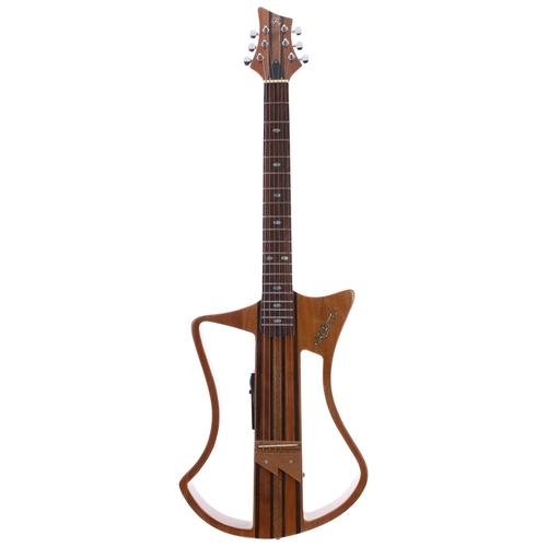 311 - Roberts skeleton electric guitar; Body: natural; Neck: five piece, lacquer lifting to one of the joi... 