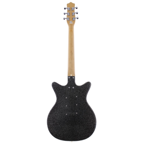 242 - Danelectro DC3 electric guitar, made in Korea; Body: gold black sparkle, a few minor dings; Neck: ma... 