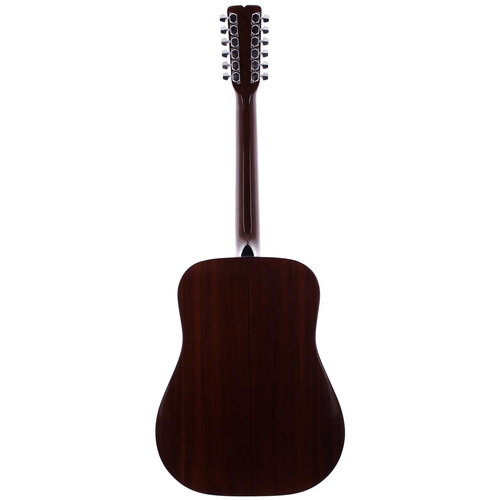 249 - 1980s Fender F-5-12 twelve string acoustic guitar; Back and sides: mahogany, light scratches and din... 