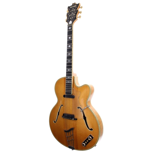 169 - 1959 Hofner Committee Thinline hollow body electric guitar, made in Germany, ser. no. 1xx7; Body: bl... 