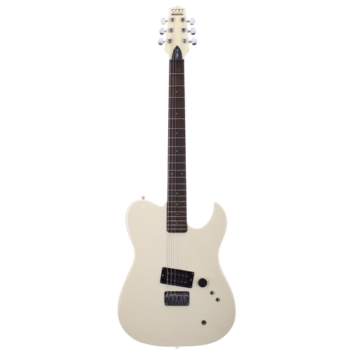 318 - 1980s Westone Clipper 6 electric guitar, made in Japan, ser. no. 6xxxxx3; Body: white finish, a few ... 