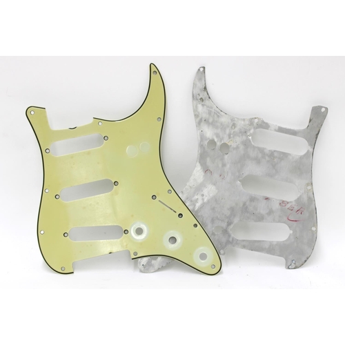 1135 - 1963 Fender Stratocaster guitar pickguard with original screening shield (repairs)