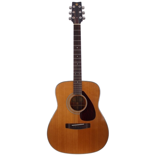 329 - 1970s Yamaha FG-200 acoustic guitar; Back and sides: mahogany, a few minor dings and surface scratch... 