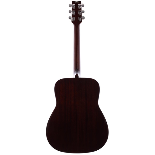 329 - 1970s Yamaha FG-200 acoustic guitar; Back and sides: mahogany, a few minor dings and surface scratch... 