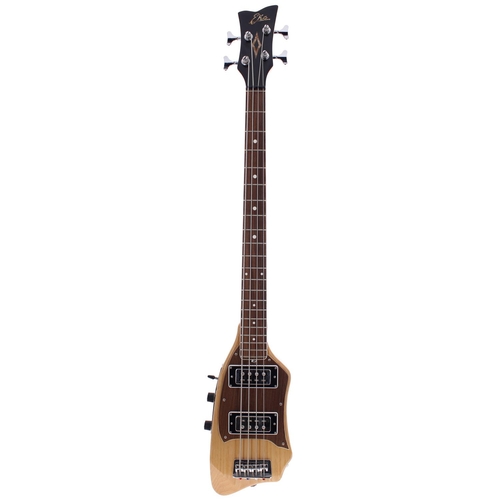 341 - Roberto Brandoni Custom Eko electric travel guitar; Body: natural finish; Neck: three piece, good; F... 