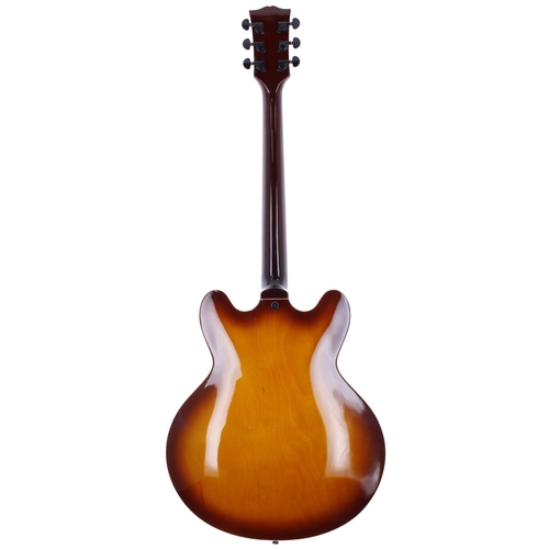 351 - Goya Model 888 semi-hollow body electric guitar, branded 'Grate' to the head; Body: sunburst finish;... 