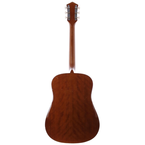 352 - Harmony H6830 acoustic guitar, made in Korea; Body: natural finish, scratches and dings; Neck: mahog... 