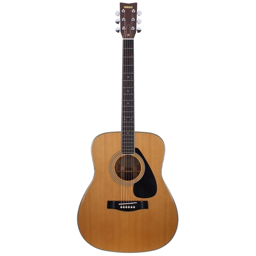 354 - Yamaha FG-340 acoustic guitar, with retro fitted LR Baggs Element pickups; Back and sides: mahogany,... 