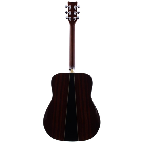 354 - Yamaha FG-340 acoustic guitar, with retro fitted LR Baggs Element pickups; Back and sides: mahogany,... 