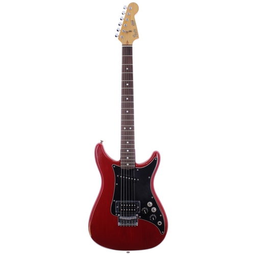 382 - Fender Lead I electric guitar, made in USA, circa 1981, ser.  no. E1xxxx4; Body: trans red finish, f... 