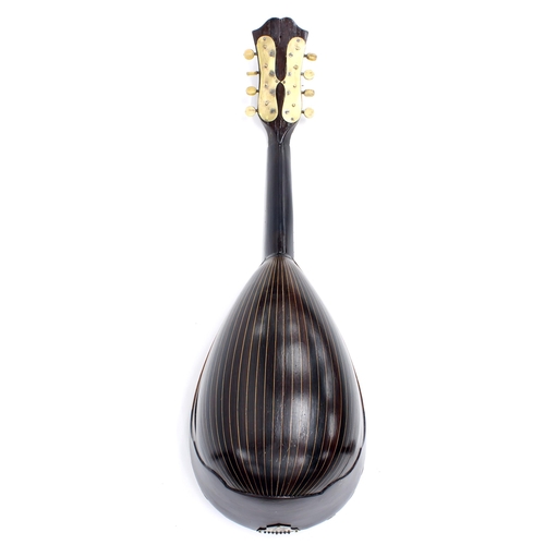 1560 - Neapolitan mandolin circa 1900 by and stamped Mario Casella, Catania on the spruce table, with butte... 