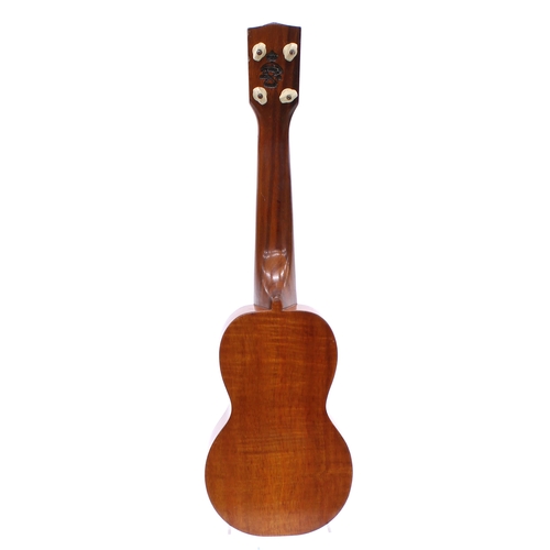 1577 - Paul F. Summers 'The Waikiki Ukulele', with herringbone banded table and sound hole, bearing th... 