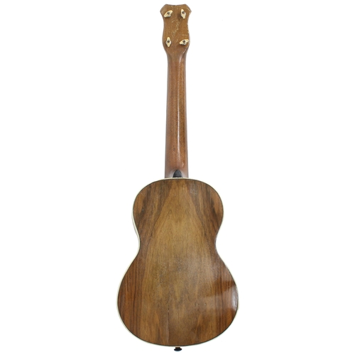 1580 - Keech long scale ukulele labelled 'Keech' Longscale Ukulele, Model B no. 134...Sole Distributors Joh... 