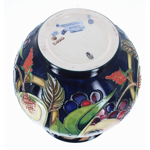 586 - Moorcroft 'Queens Choice' vase designed by Emma Bossons, circa 2000, with factory stamps and initial... 