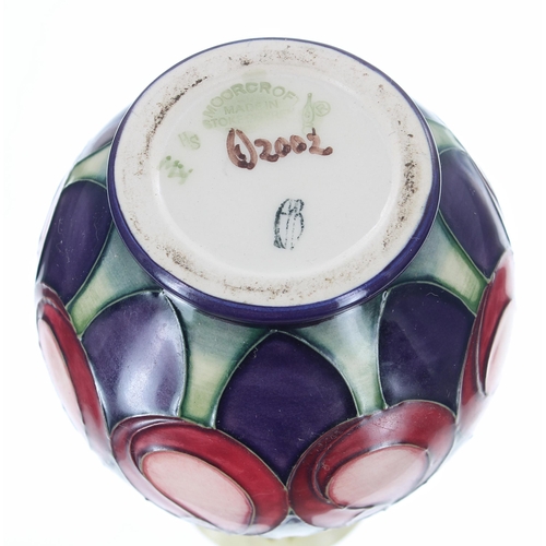 592 - Moorcroft 'April Tulip' vase designed by Emma Bossons, circa 2003, with factory stamp and artist mon... 