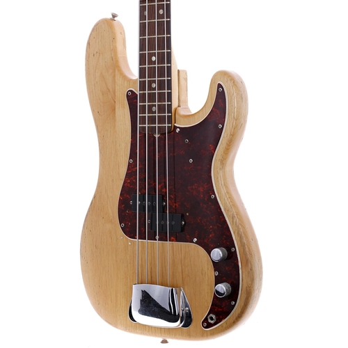 175 - Fender Precision Bass guitar, made in USA, circa 1968; Body: natural, stripped from sunburst (old fi... 