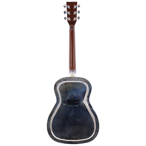 370 - Ozark 3515 single cone resonator guitar; Body: nickel plated, a few marks and blemishes; Neck: mahog... 