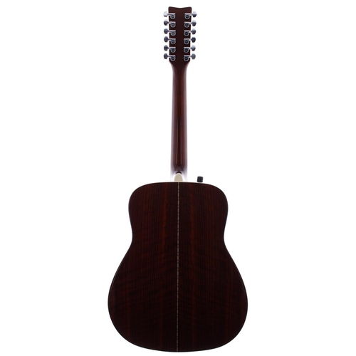 380 - Yamaha FG-441S-12 twelve string electro-acoustic guitar; Back and sides: rosewood, minor surface mar... 