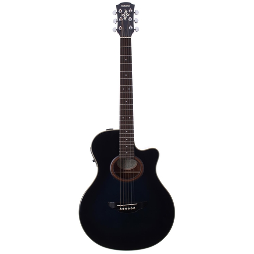 381 - Yamaha APX-4A electro-acoustic guitar; Body: blue burst finish; Neck: mahogany; Fretboard: rosewood;... 