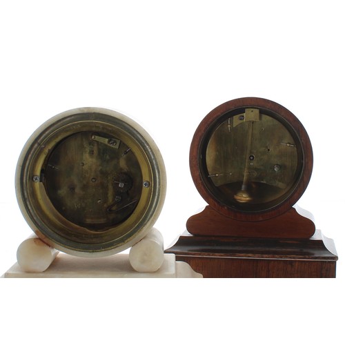 2512 - French rosewood VAP mantel clock timepiece, the 3.5