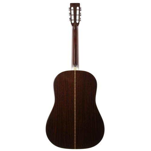 177 - 1979 C.F. Martin D-28S left-handed conversion acoustic guitar, made in USA, ser. no. 4xxxx3; Back an... 