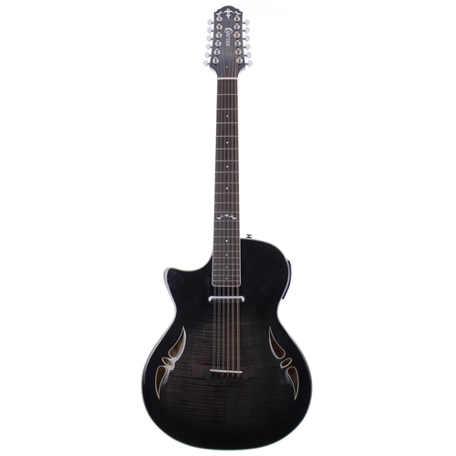 394 - 2013 Crafter SA-12L left-handed twelve string semi-hollow body electric guitar, made in Korea, ser. ... 